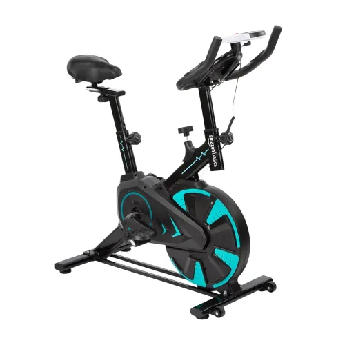 Image of Amazon Basics Spin Exercise Bike for Home & Gym | 120KG Load Capacity | Adjustable Resistance, Silent Belt Drive, Comfor