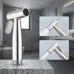 Amazon Basics Premium SS 304 Health Faucet Gun Only | Jet Spray for Toilet | Durable Bathroom Bidet Spray Head | Chrome 