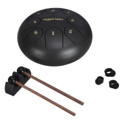 Amazon Basics 6 Steel Tongue Drum, 8 Note, Kit with Bag & Sticks