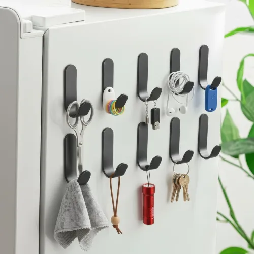 Image of amazon basics Strong Adhesive Carbon Steel Wall Hook for Bathroom and Kitchen |