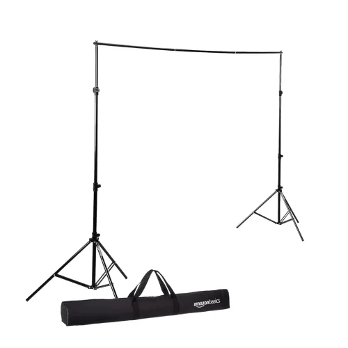 Image of Amazon Basics Studio Background Stand Kit for Backdrop Photography and Videography