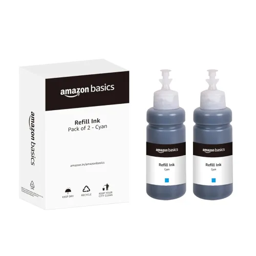 Image of amazon basics T664 Refill Ink Bottle (Dual Pack)