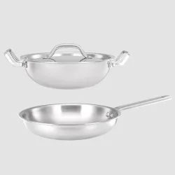 Amazon Basics Triply Stainless Steel 3 Pc Cookware Set