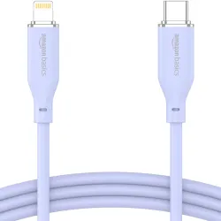 Amazon Basics Type-C to Lightning Cable 1m (Purple, 20W)