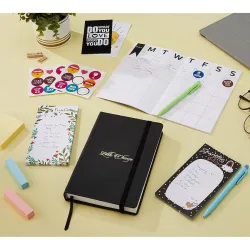 Amazon Basics Undated 2026 Planner with Daily (A5, Black)