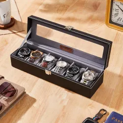 Amazon Basics Unisex Watch Organiser Box with 6 Slots 
