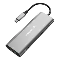 Amazon Basics USB-C Hub Dock 9-in-1 Aluminium Type-C Adapter with 4K HDMI 9-in-1 Aluminium Type-C Adapter with 4K HDMI