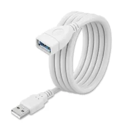 Amazon Basics USB 2.0 Extension | Type A Male to Type A Female Extension Cable/Socket Adapter | Repeater Cable - 7.5 Fee