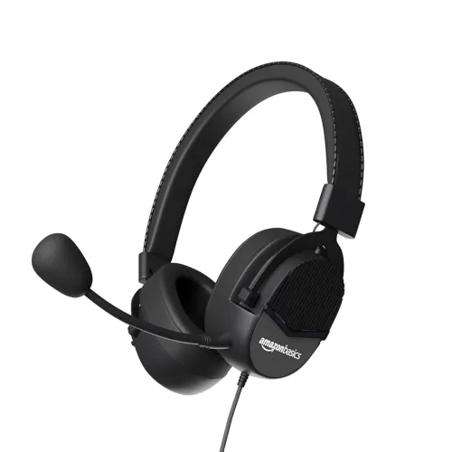 Image of amazon basics USB Gaming Wired On-Ear Headphones