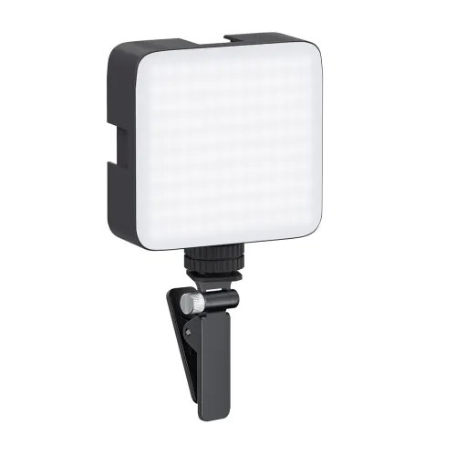 Image of Amazon Basics Camera Video Light with Clip and 3 Cold Shoe Connector