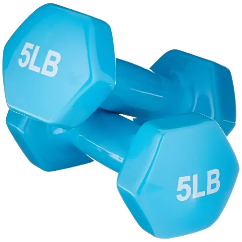 Image of Amazon Basics Vinyl Dumbbells Set 2.27kg