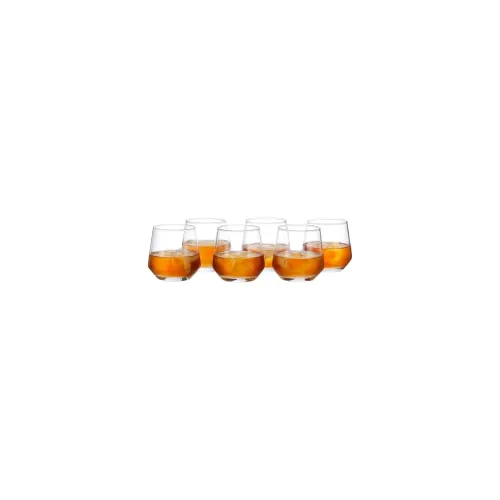 Image of amazon basics Whiskey Glass Set of 6 (370ml Each) 