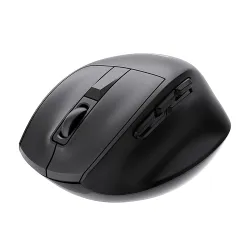 Amazon Basics Pro Series 2.4G + Bluetooth + USB Triple Mode Wireless Ergonomic Mouse | 9 Buttons | Adjustable DPI (800–2400) | 500mAh Battery | Type-C Charging | Black