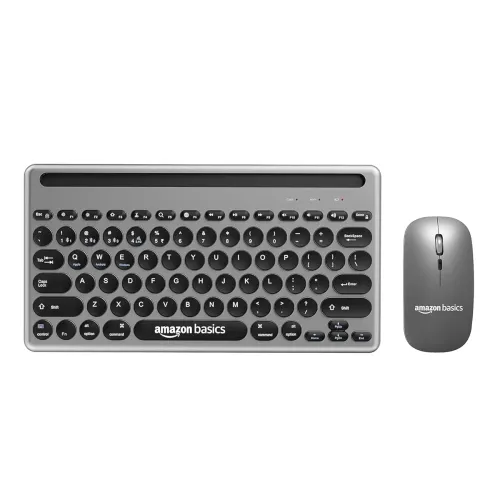 Image of Amazon Basics Wireless Keyboard and Mouse Set with Bluetooth multiconnect,