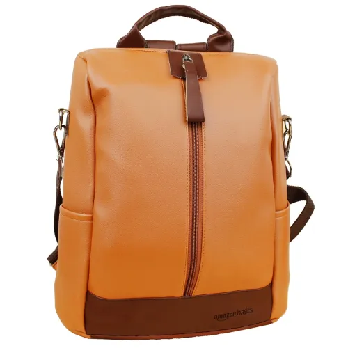 Image of Amazon Basics Women's Convertible PU Leather 2 Compartment Backpack