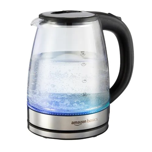 Image of Amazon Basics 1.8 Litre Electric Glass Kettle | 1350W 