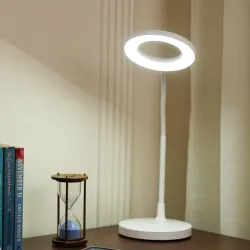 Amazon Basics 9W, Dimming Halo Rechargeable Table Lamp, 3 Colors (Cool Day Light, Neutral White and Warm White), Pack of