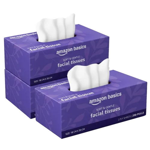 Image of Amazon brand- Amazon Basics 2-Ply Facial Tissue paper 600 pulls