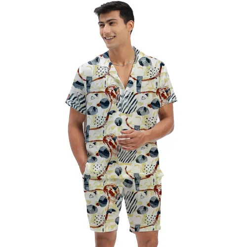 Image of Amazon Brand - Anarva Mens Camouflage Printed Co-ord Set