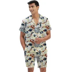 Amazon Brand - Anarva Mens Camouflage Printed Co-ord Set