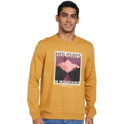 Amazon Brand - INKAST Men Cotton Blend Mock Neck Sweatshirt