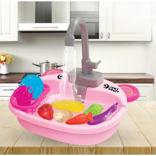 Image of Amazon Brand - Jam & Honey Kitchen Set with Electronic Wash Basin