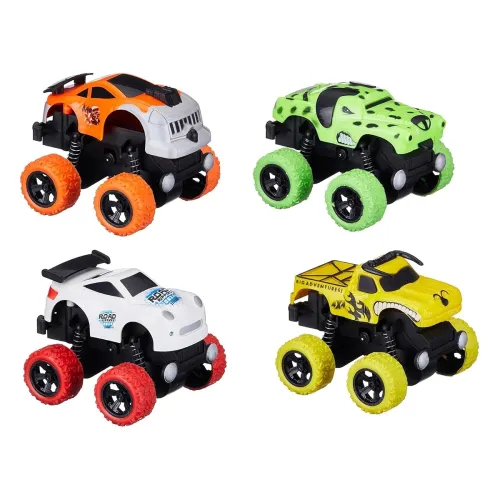 Image of Amazon Brand – Jam & Honey Monster Toy Cars | Push & Go | Battery Free