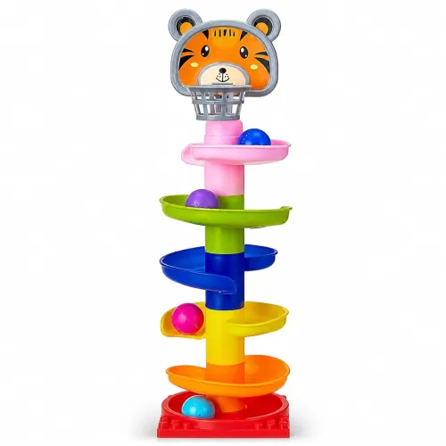 Image of Amazon Brand - Jam & Honey Rolling & Swirling Ramp Drop Toy 