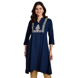 Amazon Brand - Myx Women Embroidered A-Line Kurta