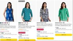 AMAZON BRAND - myx women's kurti upto 82% Discount