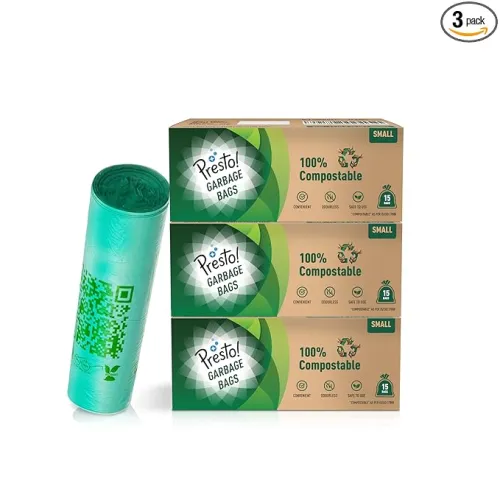 Image of Amazon Brand - Presto! 100% Compostable Garbage Bags