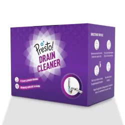 Amazon Brand - Presto! Drain Cleaner Powder 800 Gram (50g x 16 Packs)