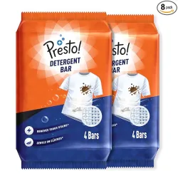 Amazon Brand - Presto! Detergent Bar  (250g 4 Bars Each X Pack of 2)