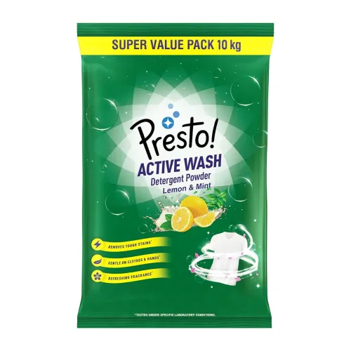 Image of Amazon Brand - Presto! Active Wash Detergent Powder 10 Kg