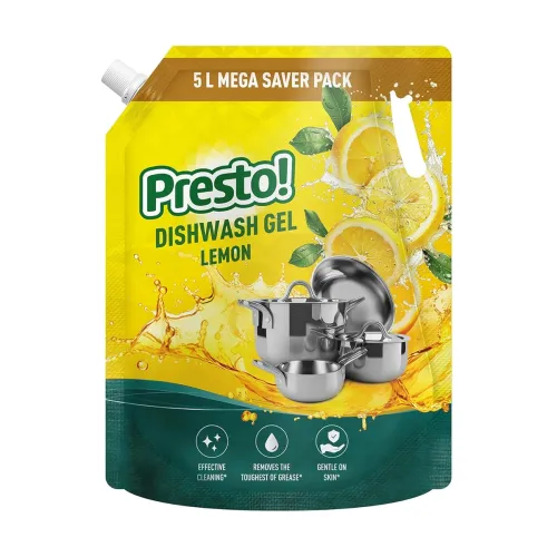Image of Amazon Brand - Presto! Dishwash Gel, 5 L