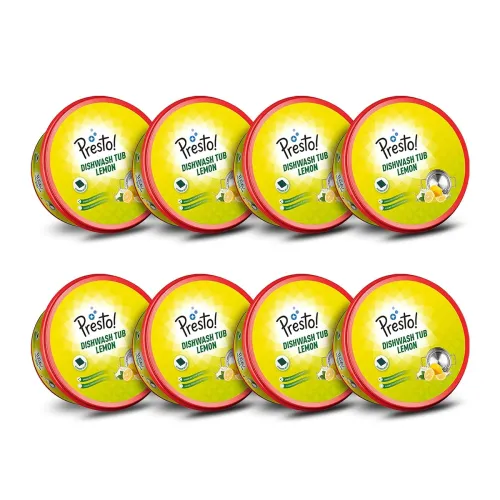 Image of Amazon Brand - Presto! Dishwash Tub | 700 Gram X Pack of 8