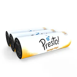 Amazon Brand - Presto! Garbage Bags | Extra Large | 30 Count | 10 Bags X 3 Rolls | 30 X 37 Inches | For Dry & Wet Waste 