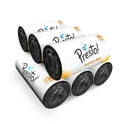 Amazon Brand - Presto! Garbage Bags 30 Bags X 6 Rolls