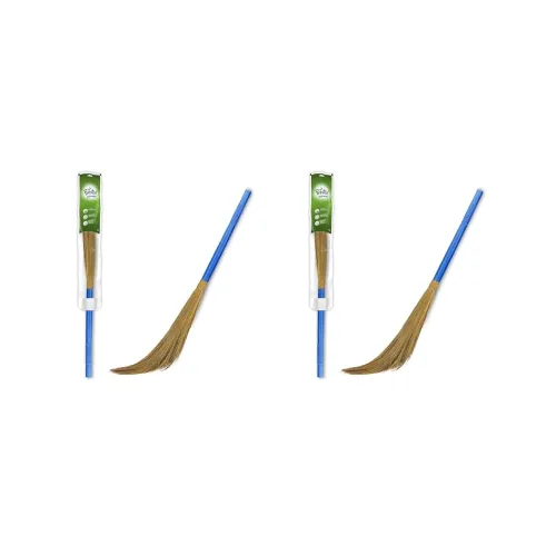 Image of Amazon Brand - Presto! Floor Grass Broom | Pack of 2, Blue