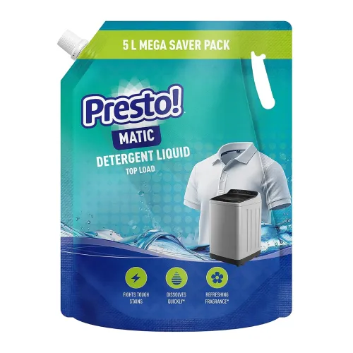 Image of Amazon Brand - Presto! Matic Top Load Liquid Detergent Refill Pack 5L