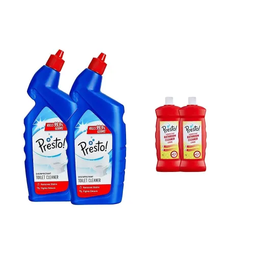 Image of Amazon Brand - Presto! Toilet Cleaner - 1 L (Pack of 2) Amazon Brand