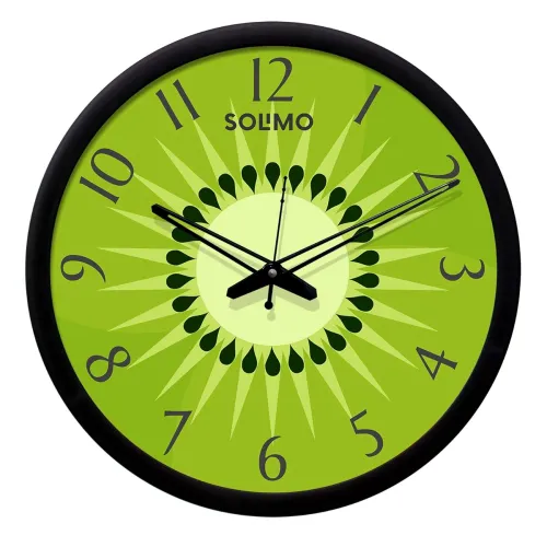 Image of Amazon Brand - Solimo 12-inch Contemporary Plastic & Glass Wall Clock 