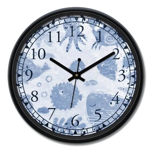 Image of Amazon Brand - Solimo 12-inch Plastic & Glass Wall Clock