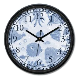 Amazon Brand - Solimo 12-inch Plastic & Glass Wall Clock