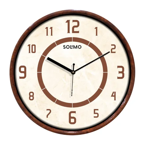 Image of Amazon Brand - Solimo 12 Inches & Glass Wall Clock