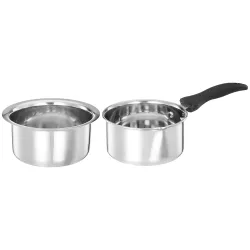Amazon Brand - Solimo - 2 Pcs Stainless Steel Cookware Set