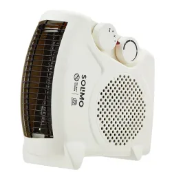 Amazon Brand - Solimo 2000/1000 Watts Room Heater with Adjustable Thermostat (ISI certified, Beige colour, Ideal for Sma
