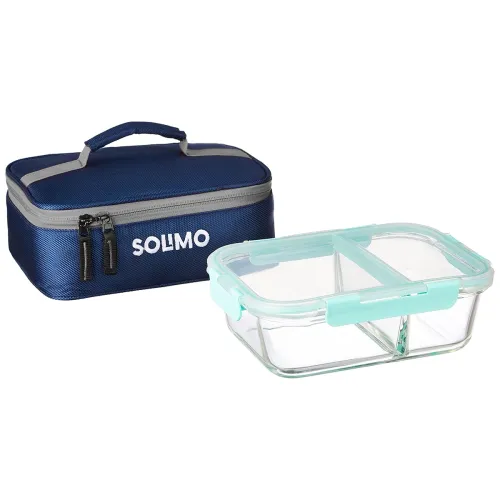 Image of Amazon Brand - Solimo 2Compartment Lunch Box Set 