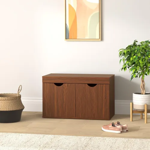 Image of Amazon Brand - Solimo Sauron Engineered Wood 2 Door Shoe Rack