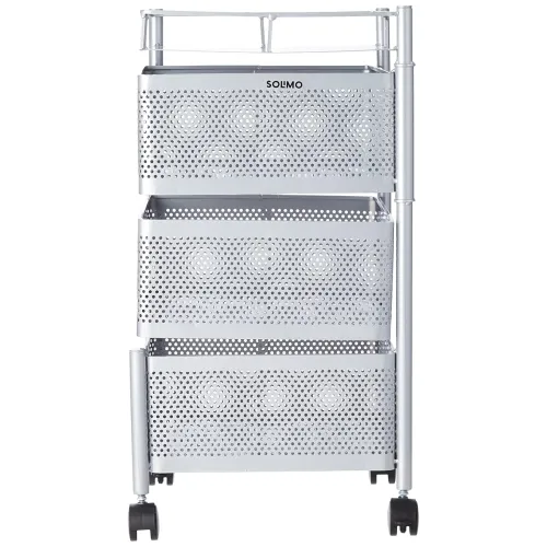 Image of Amazon Brand - Solimo 360° 3 Layer Trolley Rack